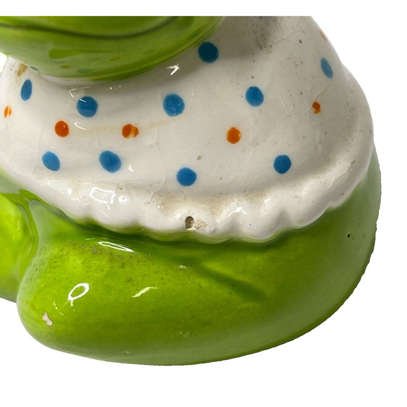 Otagiri Salt & Pepper Green Boy and Girl Frog Shakers Hand Painted Novelty Decor - Picture 9 of 12